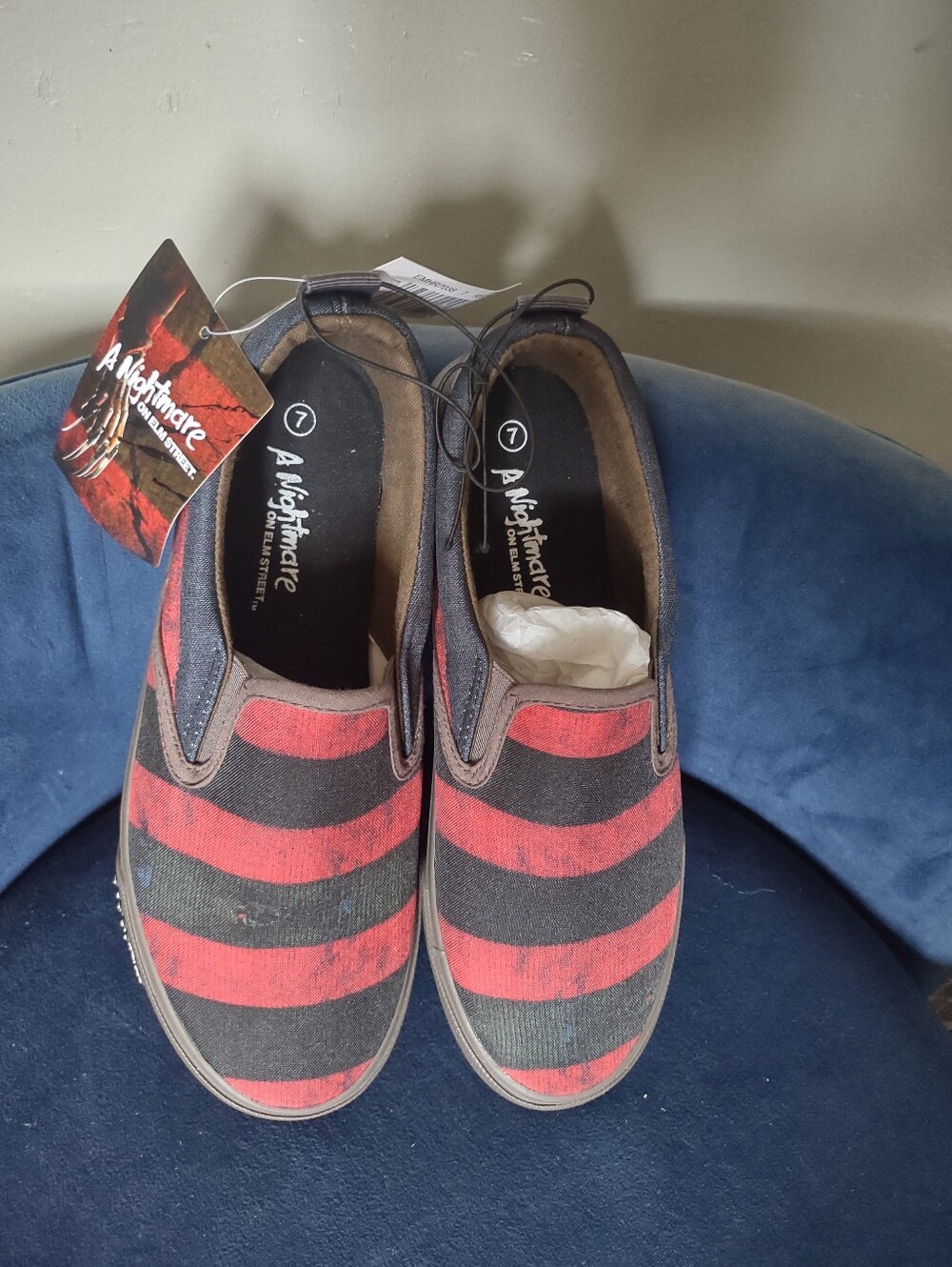 NEW Nightmare On Elm St. Freddy K. Style Canvas Rubber Sole 7.5 Shoe